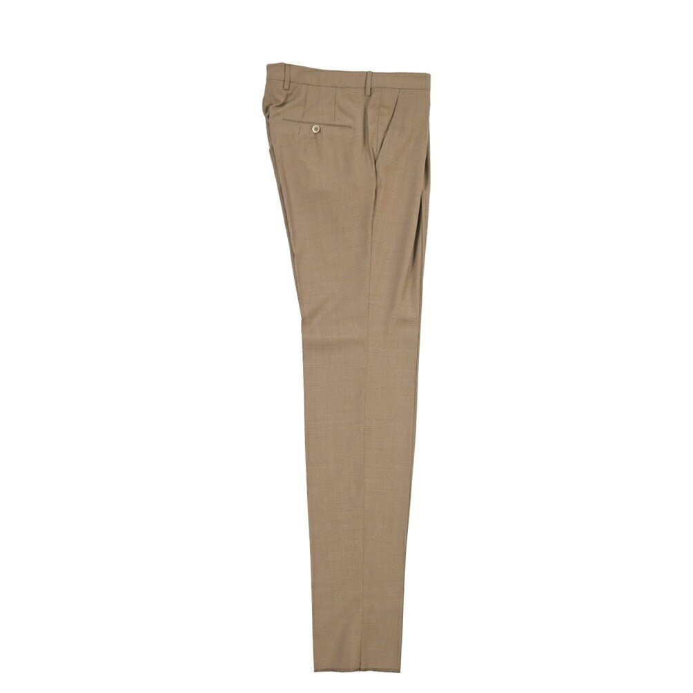 SALE｜GTA “772 L” ウール100% ワンタックスラックス / SLIM FIT ブラウン 48 | GUARDAROBA MILANO OFFICIAL STORE