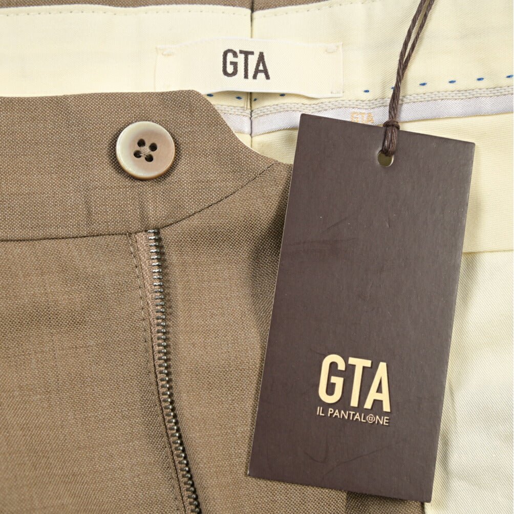 SALE｜GTA “772 L” ウール100% ワンタックスラックス / SLIM FIT ブラウン 48 | GUARDAROBA MILANO OFFICIAL STORE