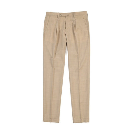 SALE｜GTA “772 L” ウール100% ワンタックスラックス / SLIM FIT ベージュ 48 | GUARDAROBA MILANO OFFICIAL STORE