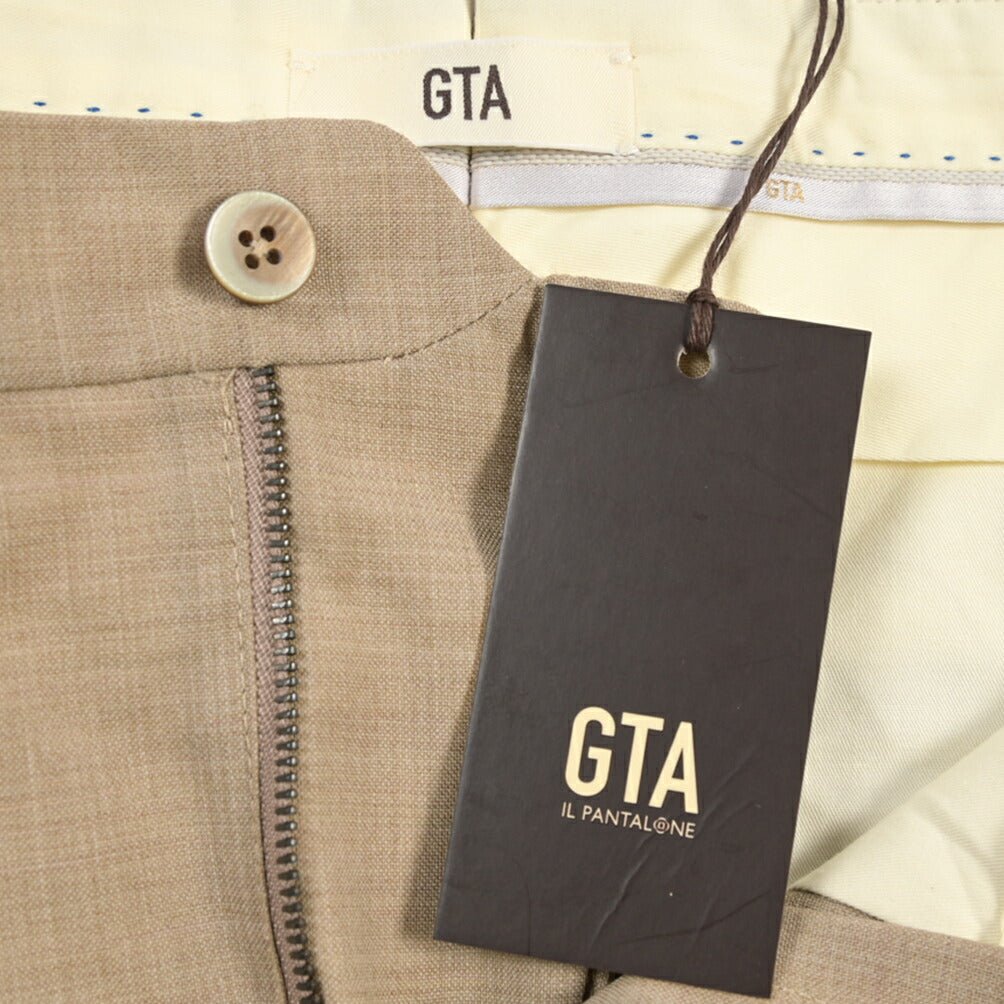 SALE｜GTA “772 L” ウール100% ワンタックスラックス / SLIM FIT ベージュ 48 | GUARDAROBA MILANO OFFICIAL STORE