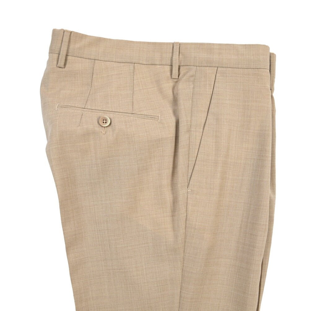 SALE｜GTA “772 L” ウール100% ワンタックスラックス / SLIM FIT ベージュ 48 | GUARDAROBA MILANO OFFICIAL STORE