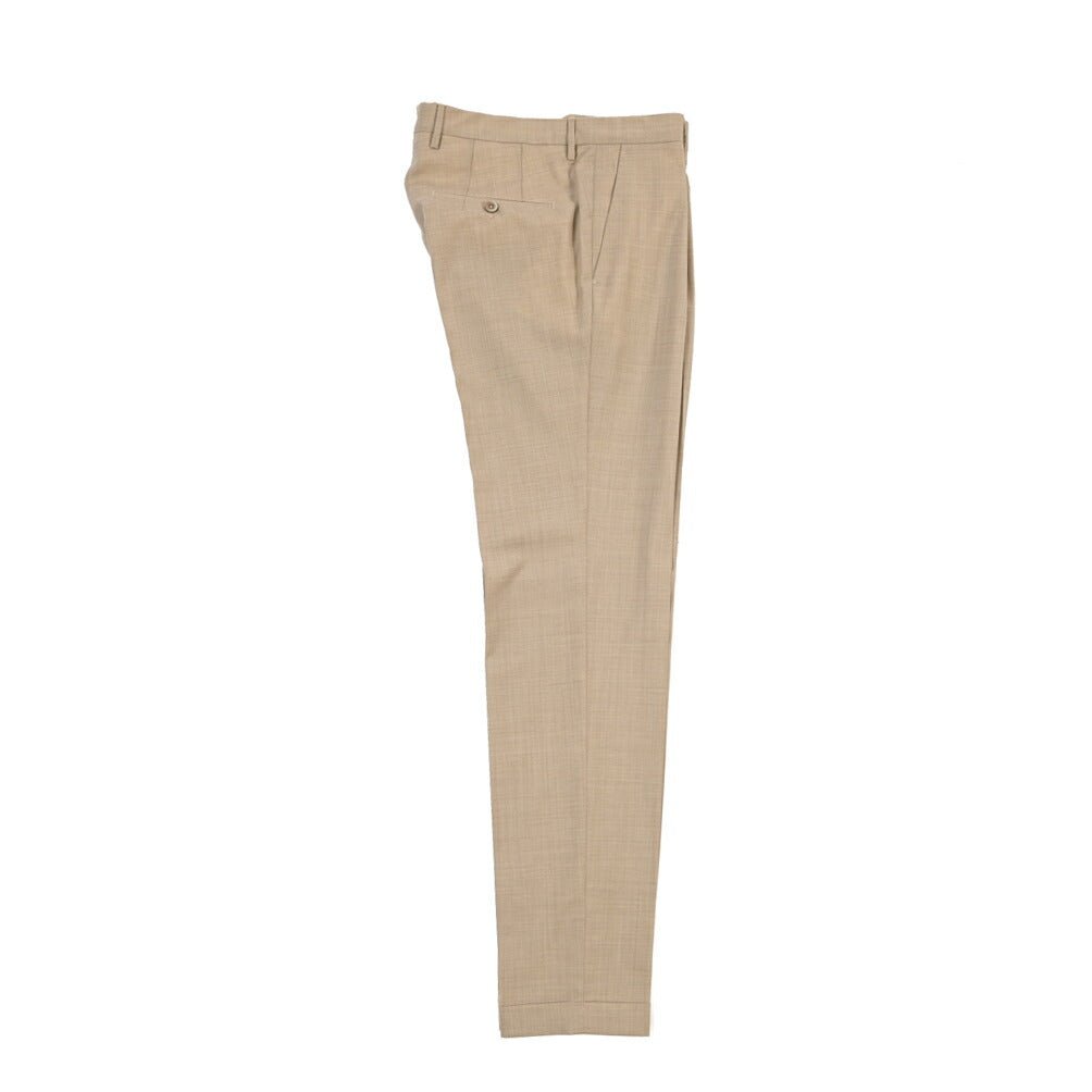 SALE｜GTA “772 L” ウール100% ワンタックスラックス / SLIM FIT ベージュ 48 | GUARDAROBA MILANO OFFICIAL STORE
