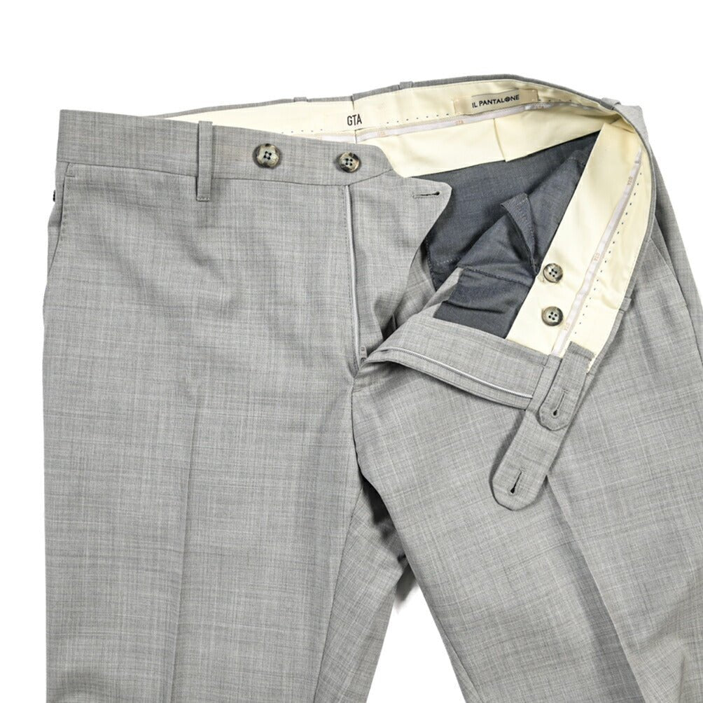 SALE｜GTA “800 G SL” ウール100% ノータックスラックス / SLIM FIT グレー 46 | GUARDAROBA MILANO OFFICIAL STORE