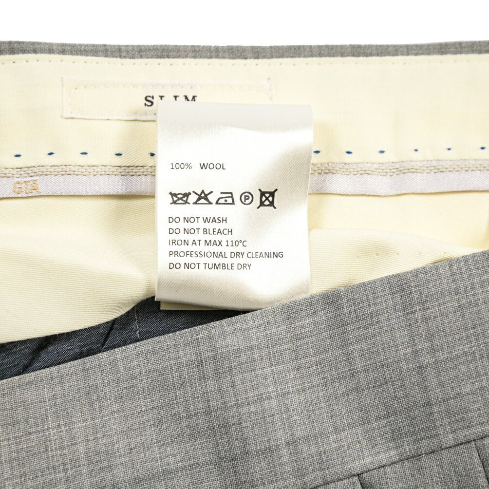 SALE｜GTA “800 G SL” ウール100% ノータックスラックス / SLIM FIT グレー 46 | GUARDAROBA MILANO OFFICIAL STORE
