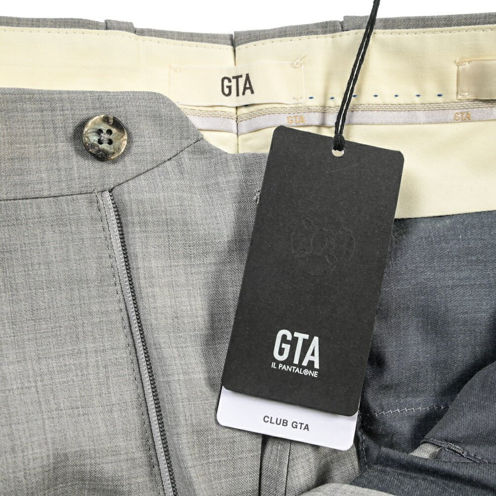 SALE｜GTA “800 G SL” ウール100% ノータックスラックス / SLIM FIT グレー 46 | GUARDAROBA MILANO OFFICIAL STORE