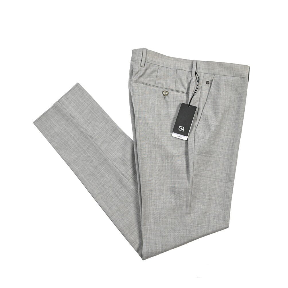 SALE｜GTA “800 G SL” ウール100% ノータックスラックス / SLIM FIT グレー 46 | GUARDAROBA MILANO OFFICIAL STORE