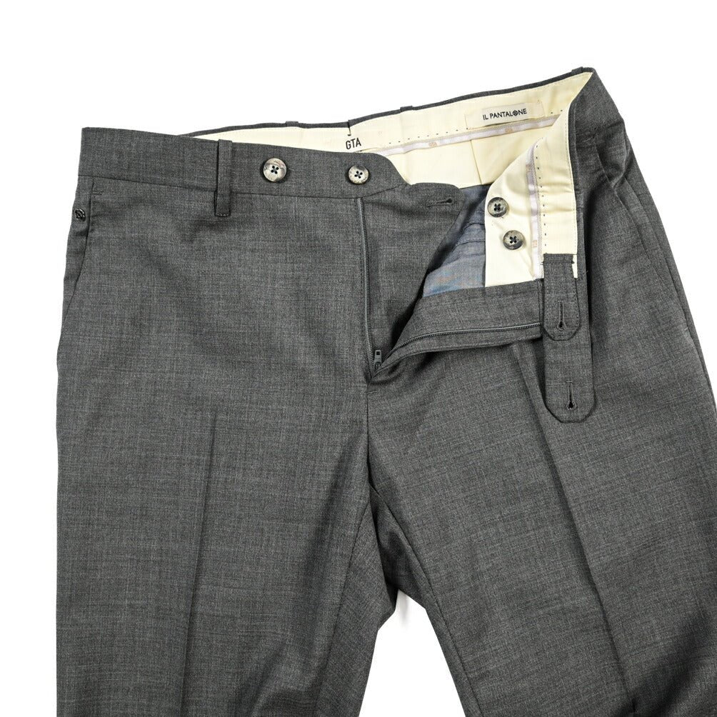 SALE｜GTA “800 G SL” ウール100% ノータックスラックス / SLIM FIT ダークグレー 48 | GUARDAROBA MILANO OFFICIAL STORE