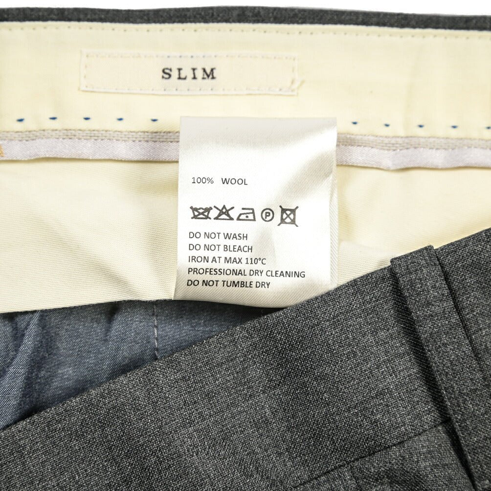SALE｜GTA “800 G SL” ウール100% ノータックスラックス / SLIM FIT ダークグレー 48 | GUARDAROBA MILANO OFFICIAL STORE