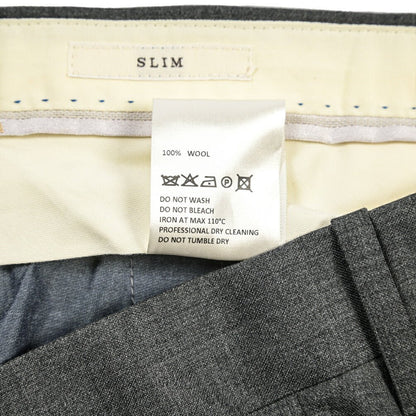 SALE｜GTA “800 G SL” ウール100% ノータックスラックス / SLIM FIT ダークグレー 48 | GUARDAROBA MILANO OFFICIAL STORE