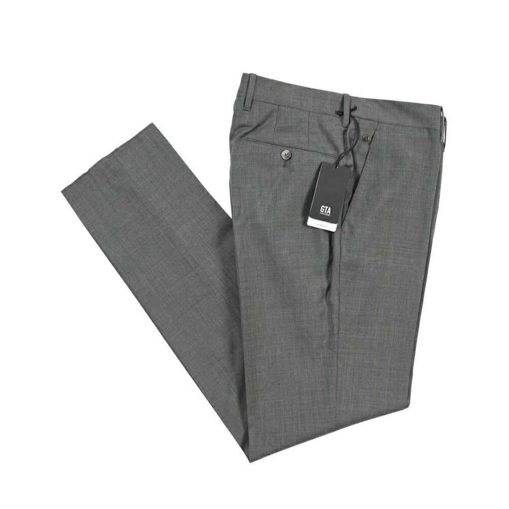 SALE｜GTA “800 G SL” ウール100% ノータックスラックス / SLIM FIT グレー 50 | GUARDAROBA MILANO OFFICIAL STORE