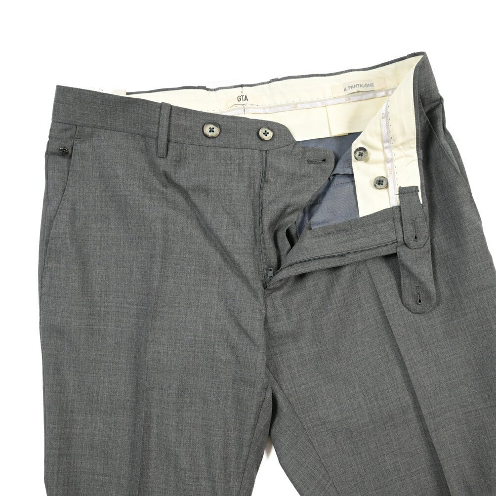 SALE｜GTA “800 G SL” ウール100% ノータックスラックス / SLIM FIT グレー 50 | GUARDAROBA MILANO OFFICIAL STORE