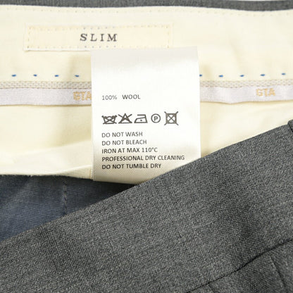 SALE｜GTA “800 G SL” ウール100% ノータックスラックス / SLIM FIT グレー 50 | GUARDAROBA MILANO OFFICIAL STORE
