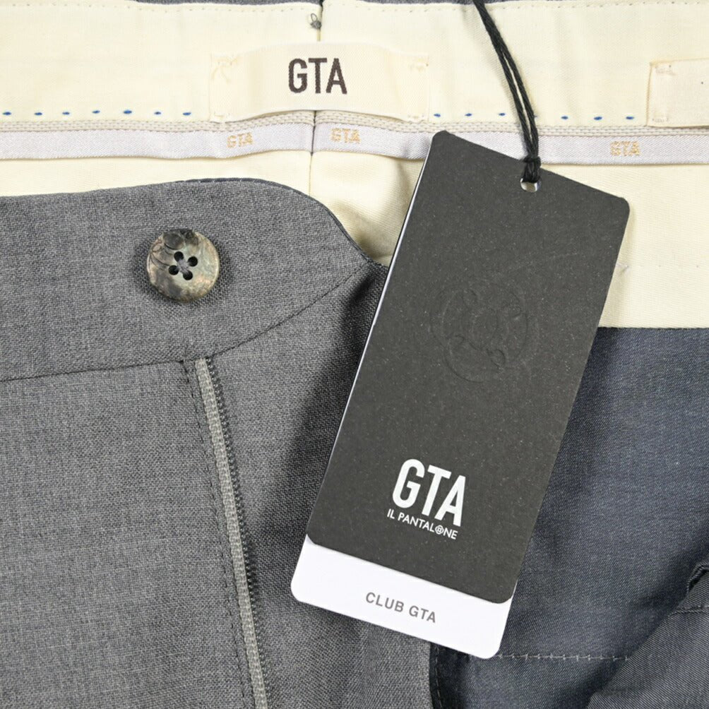 SALE｜GTA “800 G SL” ウール100% ノータックスラックス / SLIM FIT グレー 46 | GUARDAROBA MILANO OFFICIAL STORE