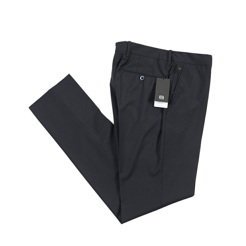 SALE｜GTA “800 G SL” ウール100% ノータックスラックス / SLIM FIT ネイビー 50 | GUARDAROBA MILANO OFFICIAL STORE