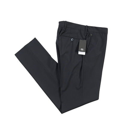 SALE｜GTA “800 G SL” ウール100% ノータックスラックス / SLIM FIT ネイビー 50 | GUARDAROBA MILANO OFFICIAL STORE
