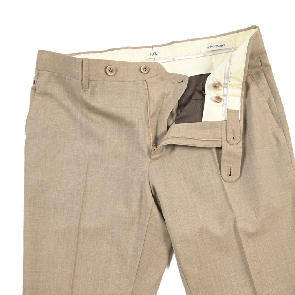 SALE｜GTA “800 G SL” ウール100% ノータックスラックス / SLIM FIT ベージュ 46 | GUARDAROBA MILANO OFFICIAL STORE