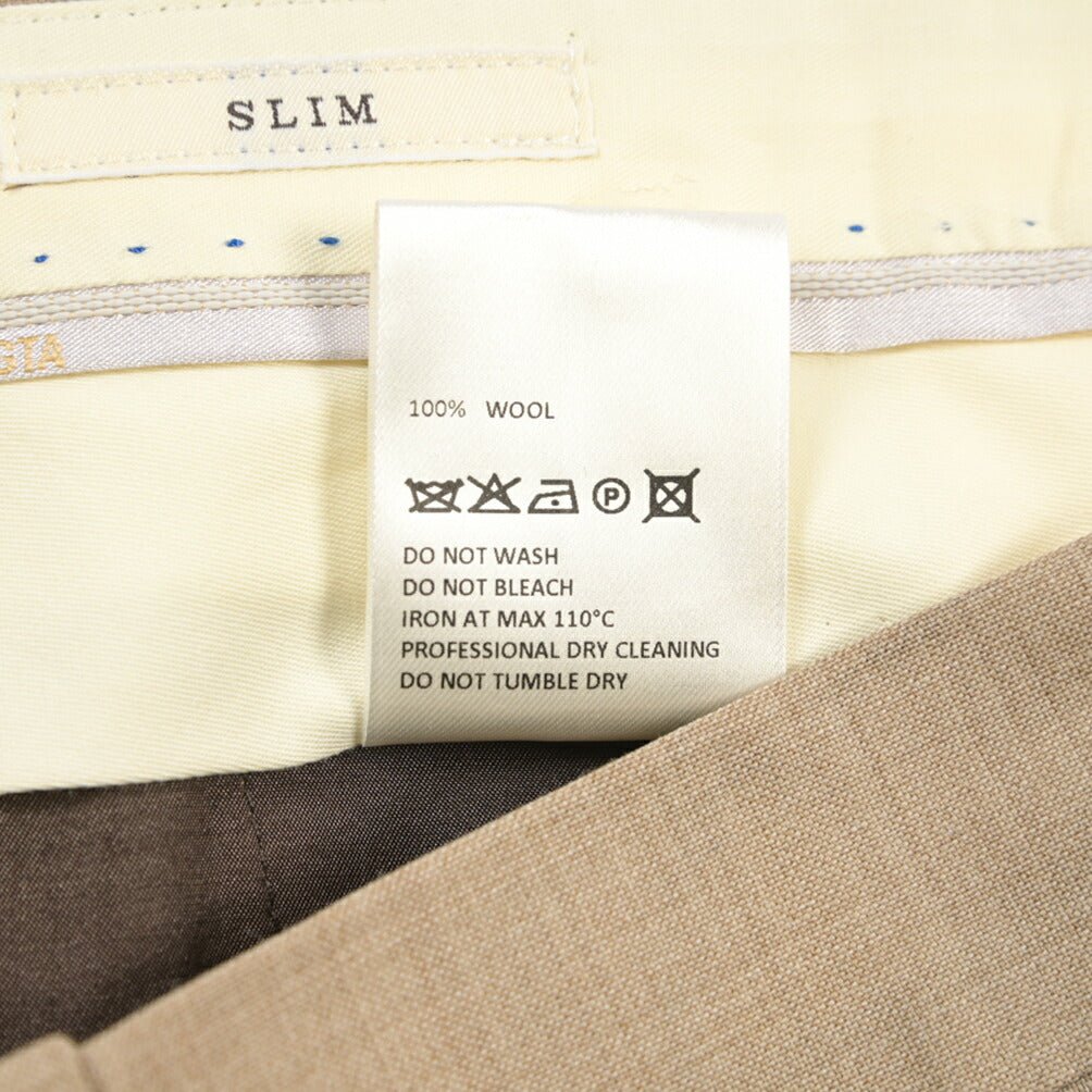 SALE｜GTA “800 G SL” ウール100% ノータックスラックス / SLIM FIT ベージュ 46 | GUARDAROBA MILANO OFFICIAL STORE