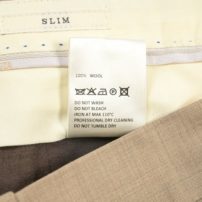 SALE｜GTA “800 G SL” ウール100% ノータックスラックス / SLIM FIT ベージュ 46 | GUARDAROBA MILANO OFFICIAL STORE