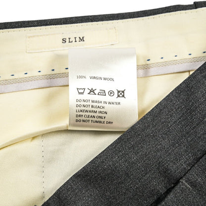SALE｜GTA “800 SL” ヴァージンウール100% ノータックスラックス / SLIM FIT ダークグレー 48 | GUARDAROBA MILANO OFFICIAL STORE
