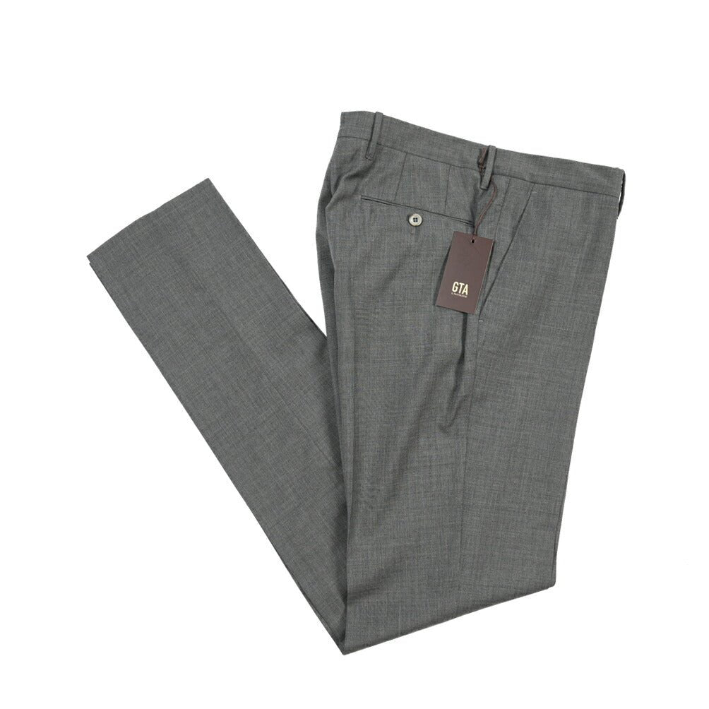 SALE｜GTA “800 SL” ウール100% ノータックスラックス / SLIM FIT グレー 46 | GUARDAROBA MILANO OFFICIAL STORE