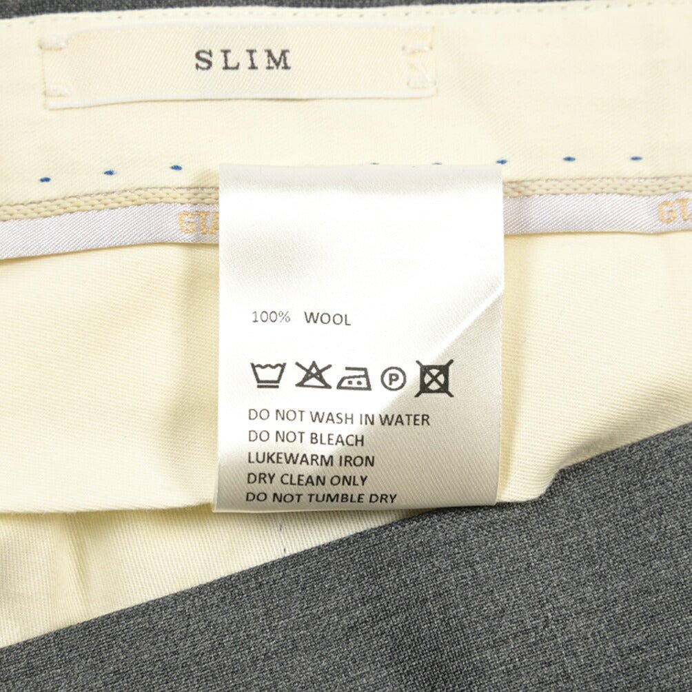 SALE｜GTA “800 SL” ウール100% ノータックスラックス / SLIM FIT グレー 46 | GUARDAROBA MILANO OFFICIAL STORE