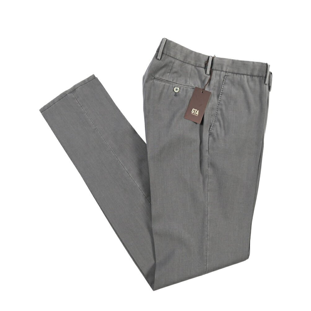SALE｜GTA “800 SL” ヴァージンウール100% ノータックスラックス / SLIM FIT グレー 48 | GUARDAROBA MILANO OFFICIAL STORE