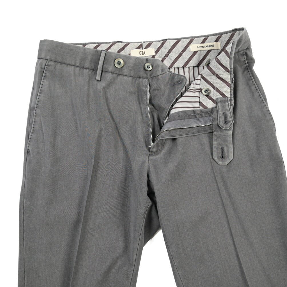 SALE｜GTA “800 SL” ヴァージンウール100% ノータックスラックス / SLIM FIT グレー 48 | GUARDAROBA MILANO OFFICIAL STORE