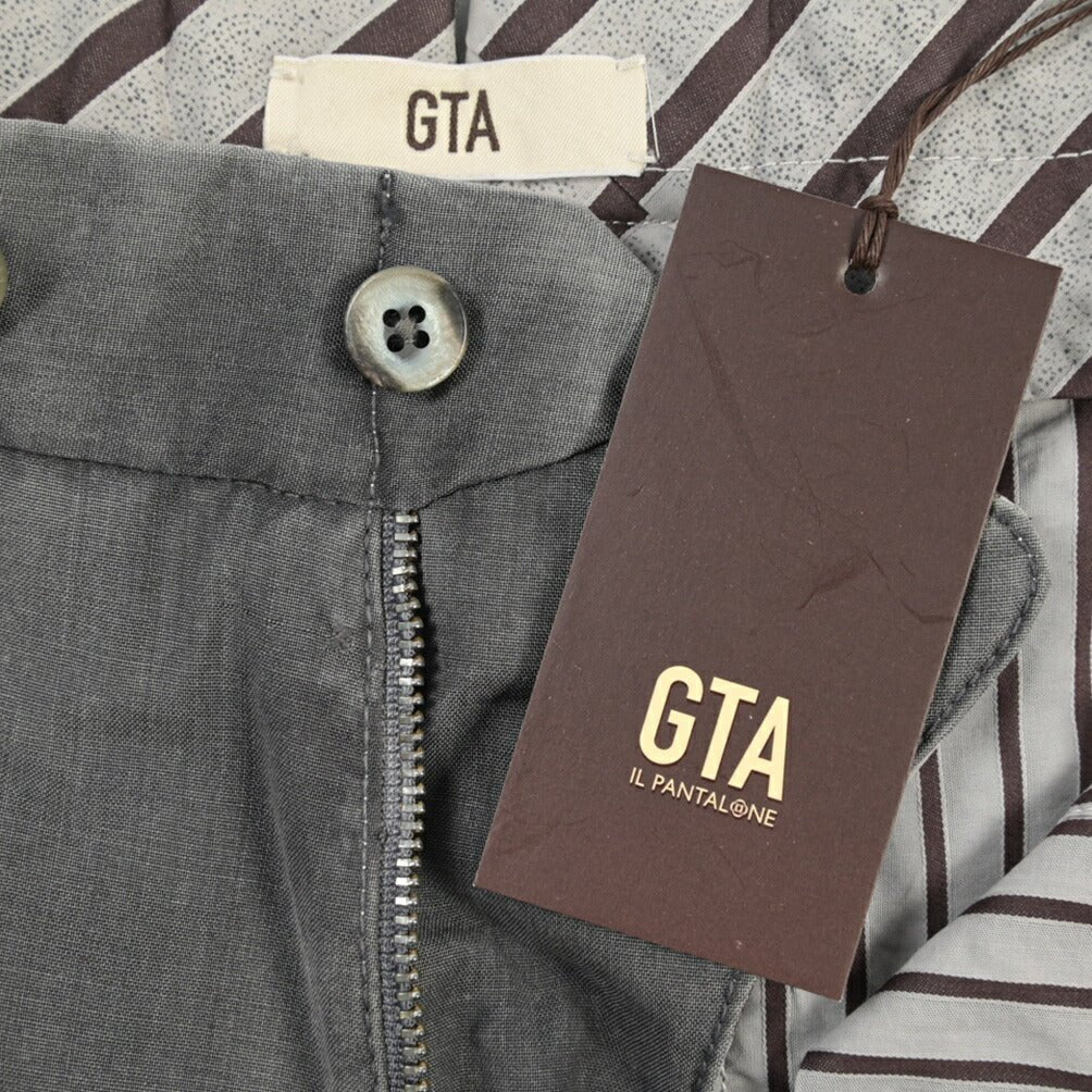 SALE｜GTA “800 SL” ヴァージンウール100% ノータックスラックス / SLIM FIT グレー 48 | GUARDAROBA MILANO OFFICIAL STORE