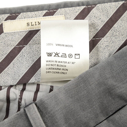 SALE｜GTA “800 SL” ヴァージンウール100% ノータックスラックス / SLIM FIT グレー 48 | GUARDAROBA MILANO OFFICIAL STORE