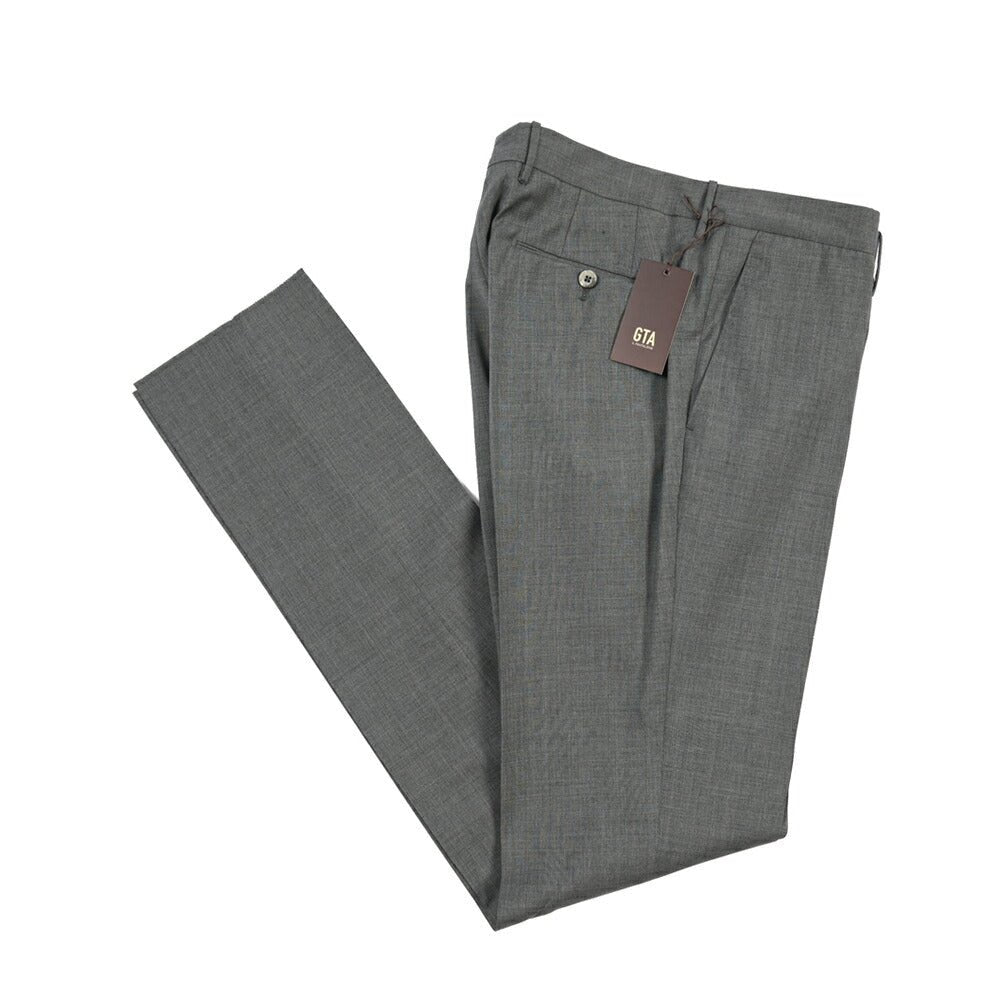SALE｜GTA “800 SL” ウール100% ノータックスラックス / SLIM FIT グレー 50 | GUARDAROBA MILANO OFFICIAL STORE