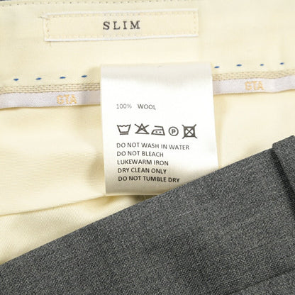 SALE｜GTA “800 SL” ウール100% ノータックスラックス / SLIM FIT グレー 50 | GUARDAROBA MILANO OFFICIAL STORE