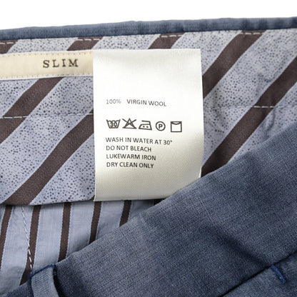 SALE｜GTA “800 SL” ヴァージンウール100% ノータックスラックス / SLIM FIT ネイビー 50 | GUARDAROBA MILANO OFFICIAL STORE