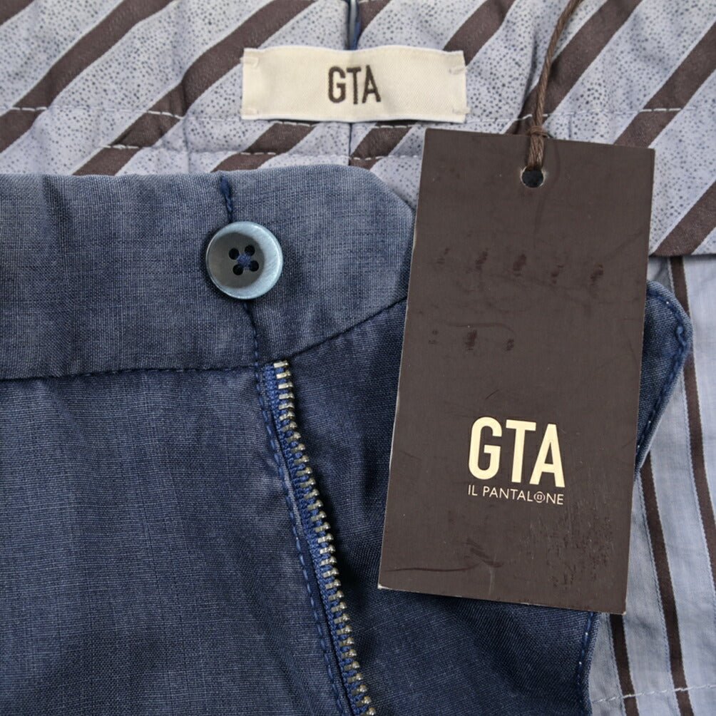 SALE｜GTA “800 SL” ヴァージンウール100% ノータックスラックス / SLIM FIT ネイビー 50 | GUARDAROBA MILANO OFFICIAL STORE