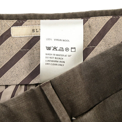 SALE｜GTA “800 SL” ヴァージンウール100% ノータックスラックス / SLIM FIT ブラウン 46 | GUARDAROBA MILANO OFFICIAL STORE