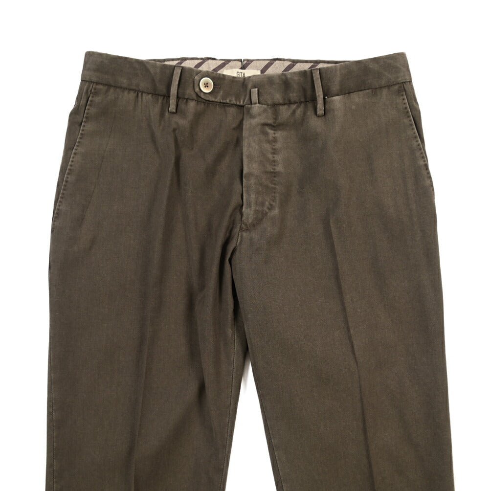 SALE｜GTA “800 SL” ヴァージンウール100% ノータックスラックス / SLIM FIT ブラウン 46 | GUARDAROBA MILANO OFFICIAL STORE