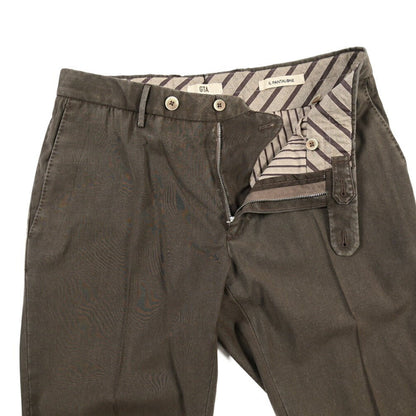 SALE｜GTA “800 SL” ヴァージンウール100% ノータックスラックス / SLIM FIT ブラウン 46 | GUARDAROBA MILANO OFFICIAL STORE