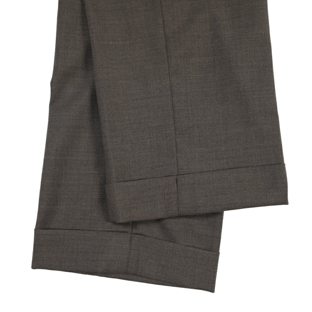 SALE｜GTA “ALFIO” ヴァージンウール100% ウエストバンド付きイージースラックス / SLIM FIT ブラウン 44 | GUARDAROBA MILANO OFFICIAL STORE