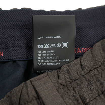SALE｜GTA “ALFIO” ヴァージンウール100% ウエストバンド付きイージースラックス / SLIM FIT ブラウン 44 | GUARDAROBA MILANO OFFICIAL STORE