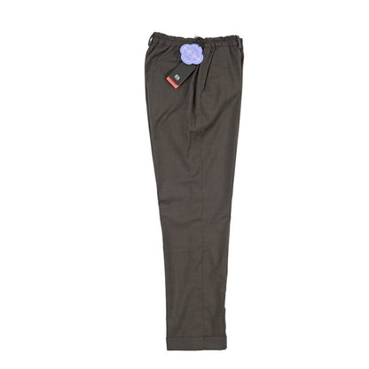 SALE｜GTA “ALFIO” ヴァージンウール100% ウエストバンド付きイージースラックス / SLIM FIT ブラウン 44 | GUARDAROBA MILANO OFFICIAL STORE