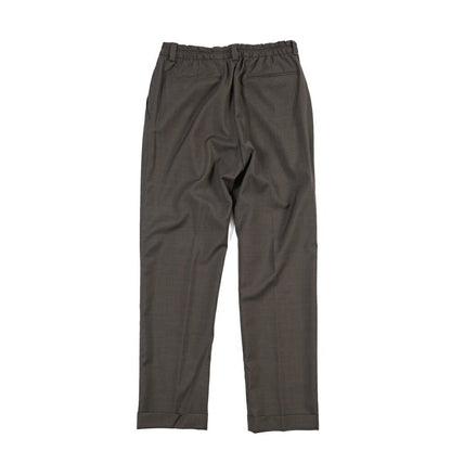 SALE｜GTA “ALFIO” ヴァージンウール100% ウエストバンド付きイージースラックス / SLIM FIT ブラウン 44 | GUARDAROBA MILANO OFFICIAL STORE