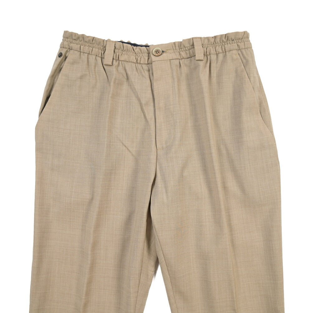 SALE｜GTA “ALFIO” ヴァージンウール100% ウエストバンド付きイージースラックス / SLIM FIT ベージュ 44 | GUARDAROBA MILANO OFFICIAL STORE