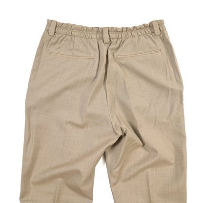 SALE｜GTA “ALFIO” ヴァージンウール100% ウエストバンド付きイージースラックス / SLIM FIT ベージュ 44 | GUARDAROBA MILANO OFFICIAL STORE