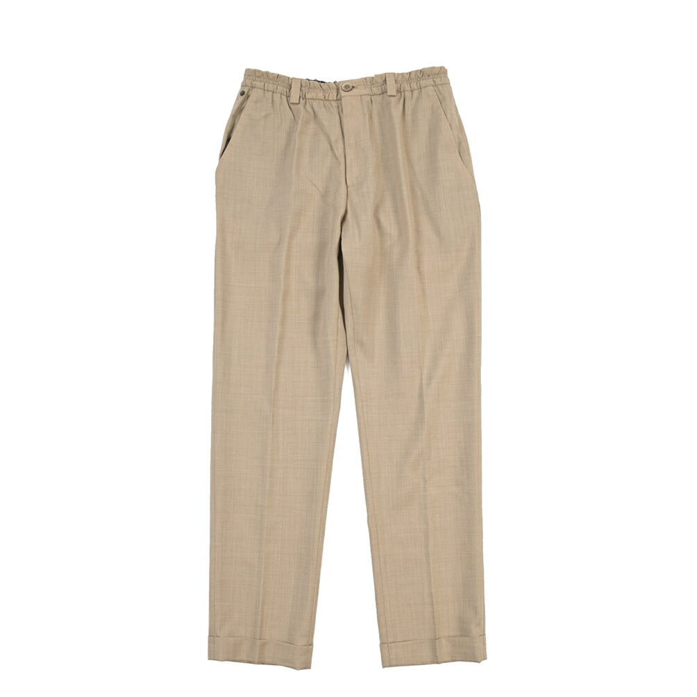 SALE｜GTA “ALFIO” ヴァージンウール100% ウエストバンド付きイージースラックス / SLIM FIT ベージュ 44 | GUARDAROBA MILANO OFFICIAL STORE