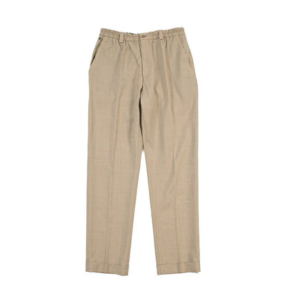 SALE｜GTA “ALFIO” ヴァージンウール100% ウエストバンド付きイージースラックス / SLIM FIT ベージュ 44 | GUARDAROBA MILANO OFFICIAL STORE