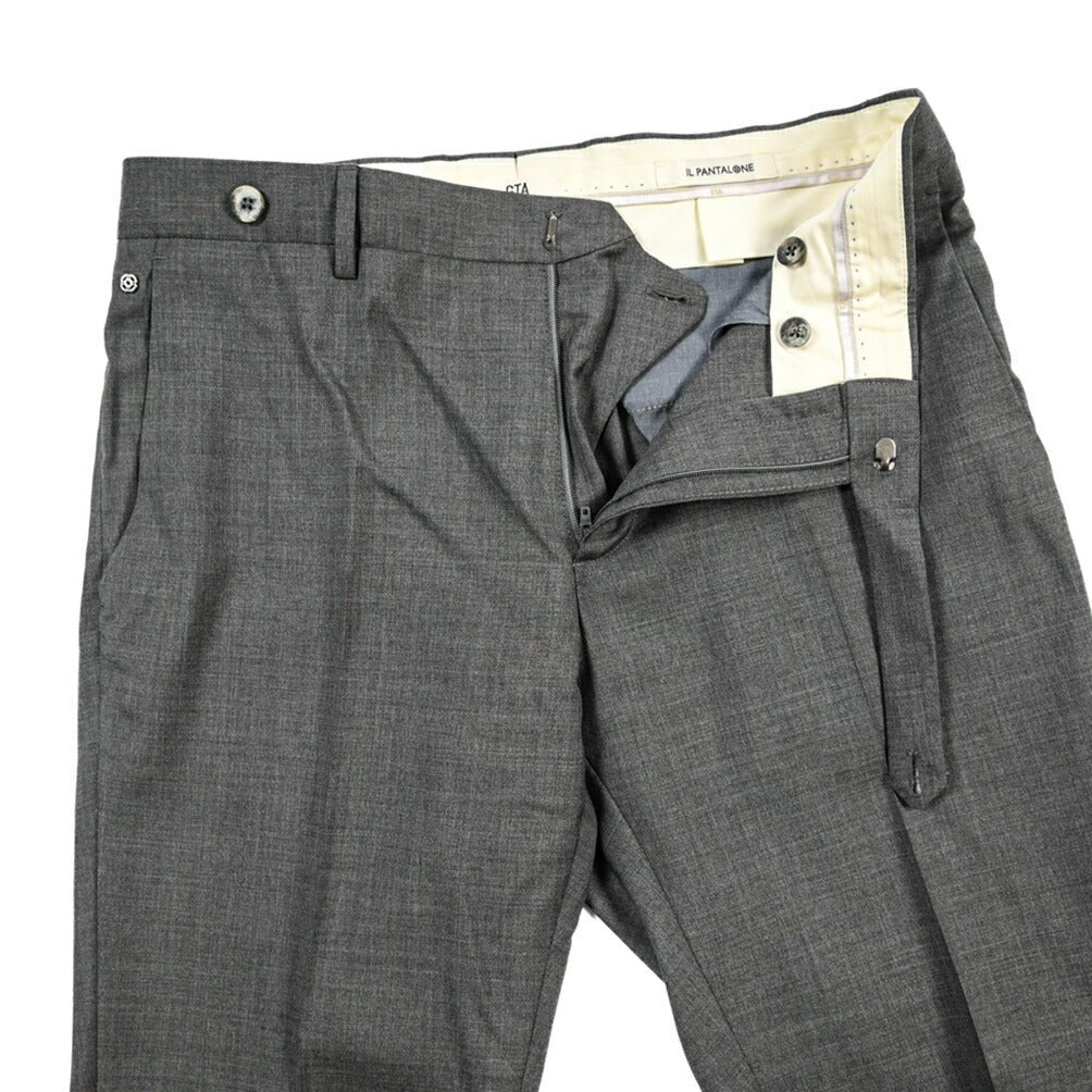 SALE｜GTA “BARRY” ウール100% ノータックスラックス / SLIM FIT グレー 46 | GUARDAROBA MILANO OFFICIAL STORE