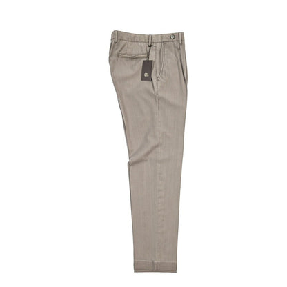 SALE｜GTA “BYRON” ヴァージンウール100% ワンタックスラックス / SLIM FIT ライトブラウン 48 | GUARDAROBA MILANO OFFICIAL STORE