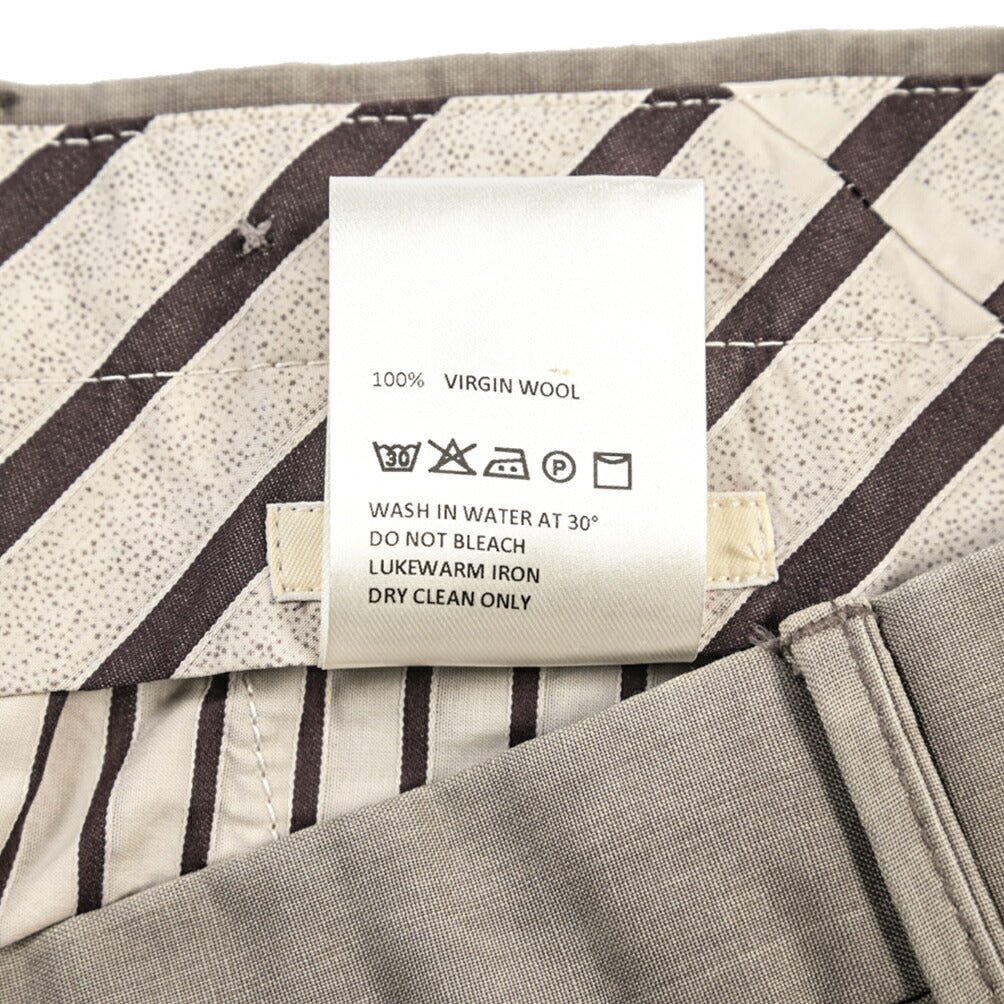 SALE｜GTA “BYRON” ヴァージンウール100% ワンタックスラックス / SLIM FIT ライトブラウン 48 | GUARDAROBA MILANO OFFICIAL STORE