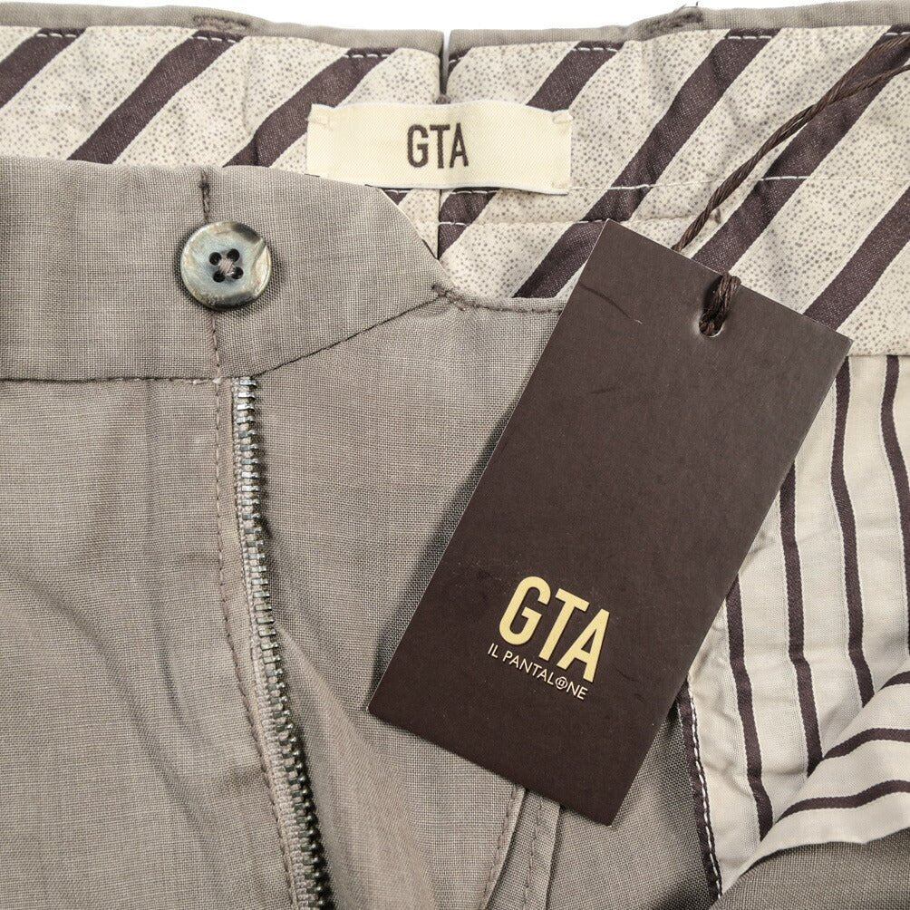 SALE｜GTA “BYRON” ヴァージンウール100% ワンタックスラックス / SLIM FIT ライトブラウン 48 | GUARDAROBA MILANO OFFICIAL STORE