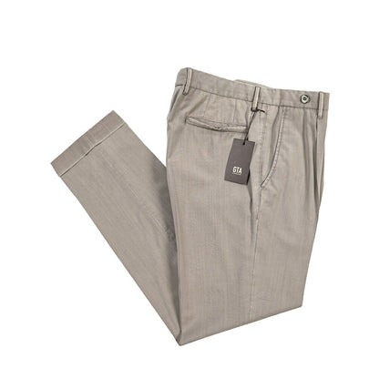 SALE｜GTA “BYRON” ヴァージンウール100% ワンタックスラックス / SLIM FIT ライトブラウン 48 | GUARDAROBA MILANO OFFICIAL STORE