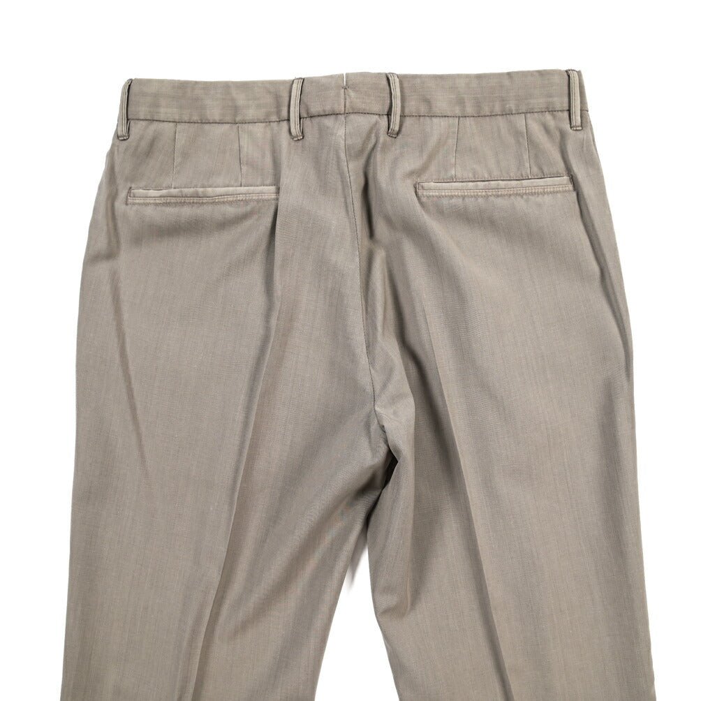 SALE｜GTA “BYRON” ヴァージンウール100% ワンタックスラックス / SLIM FIT ライトブラウン 48 | GUARDAROBA MILANO OFFICIAL STORE